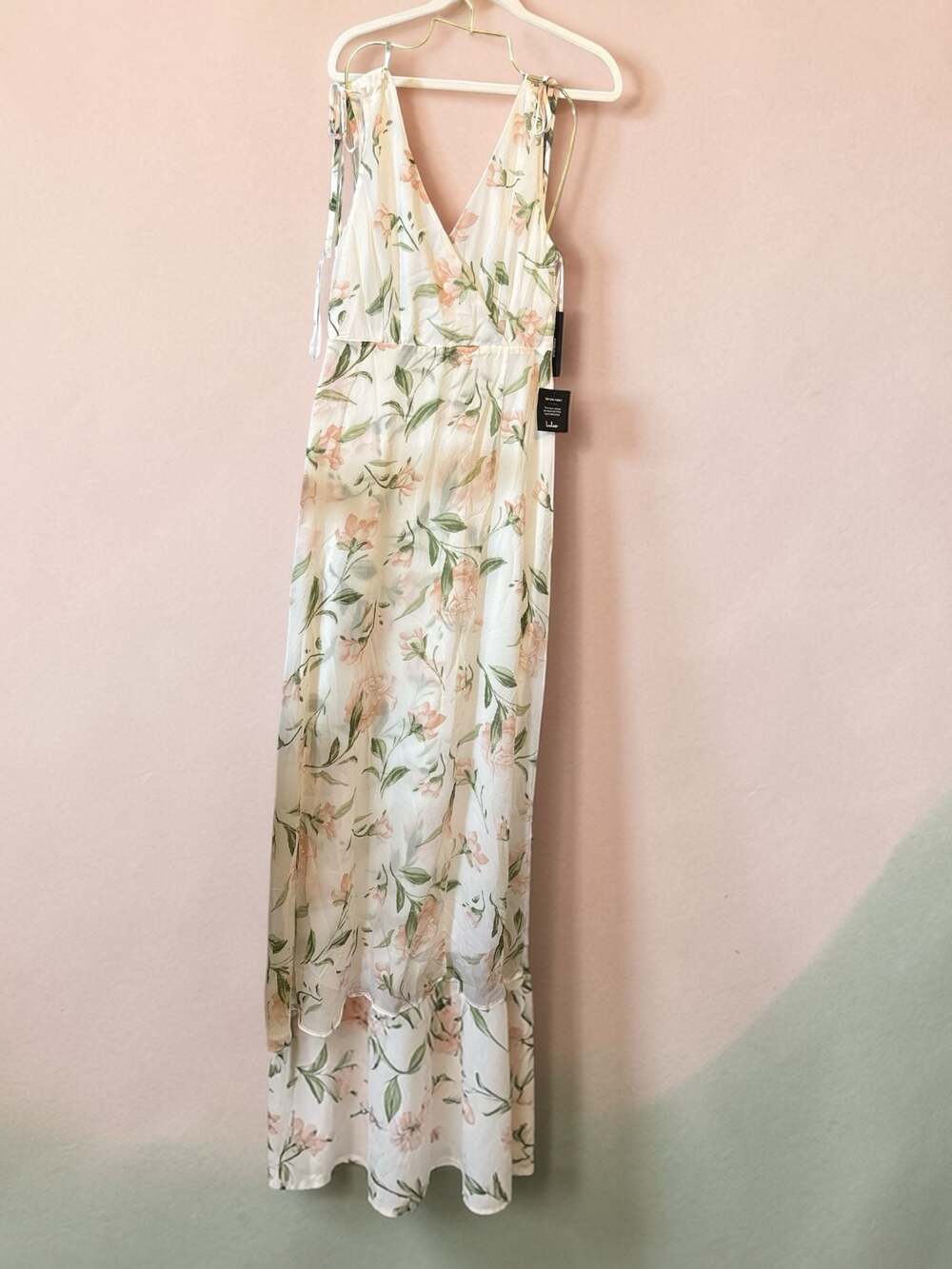 Lulus Romantic Possibilities White Floral Print Maxi Dress